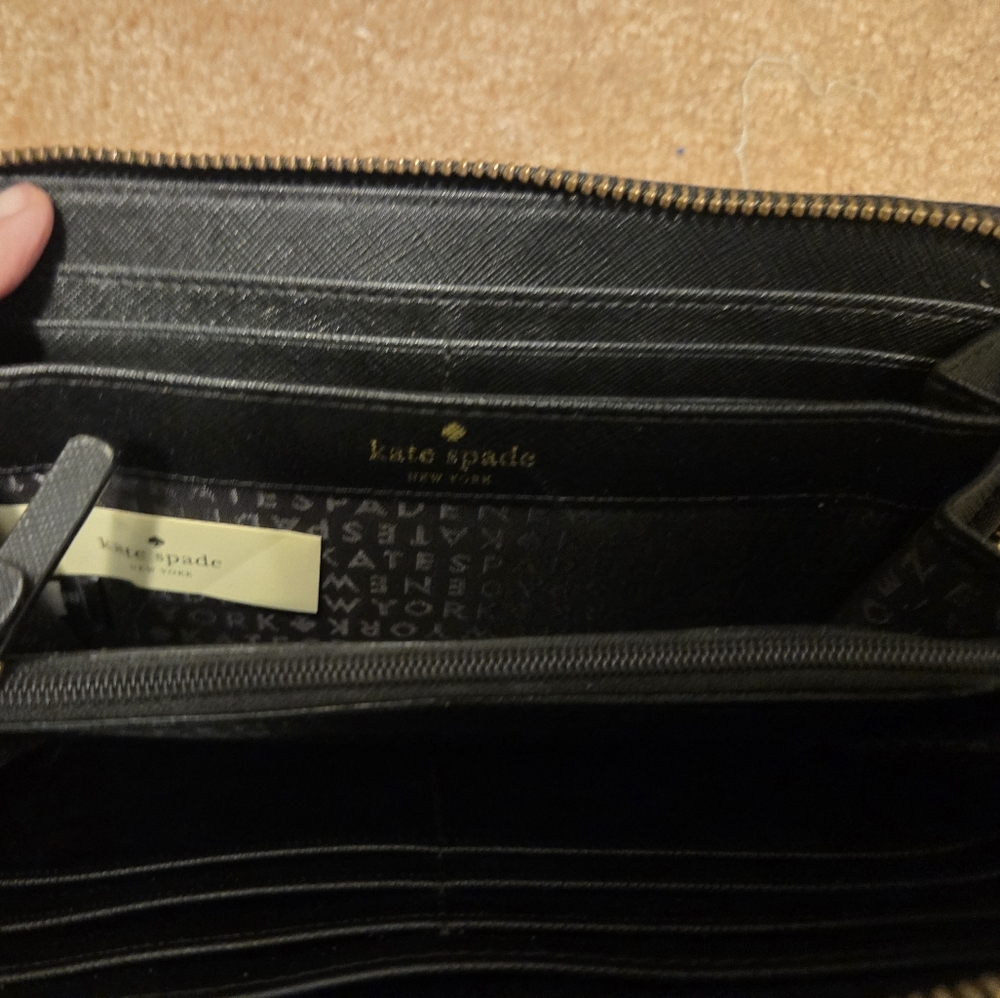Kate Spade Black, White, Pink And Navy Striped Tote Bag With Matching Wallet - Picture 9 of 11